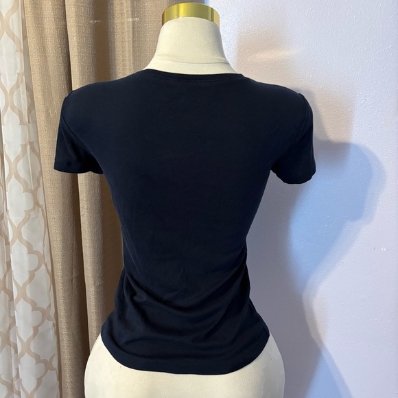 Tommy Hilfiger Black Tee with Red and White Accents - Picture 2 of 3